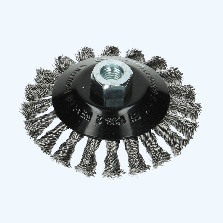 Kegelborstel getordeerde draad Ø100mm