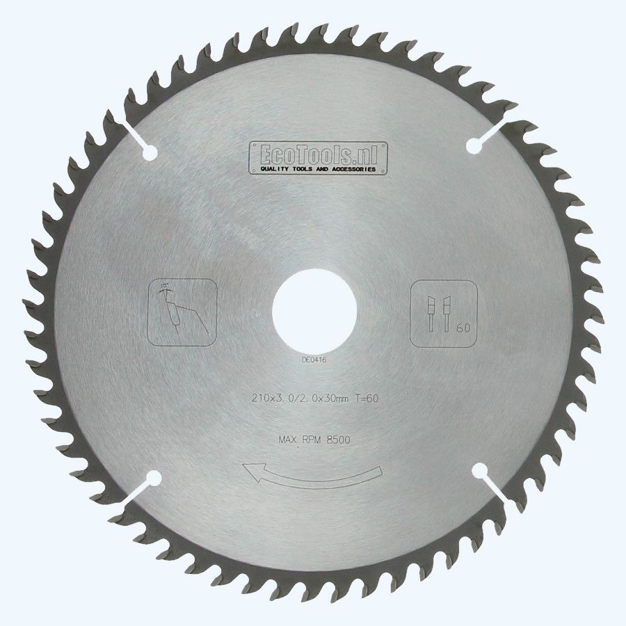 HM-zaagblad PROF 210 x 30 mm T=60 HM-zaagblad PROF 210 x 30 mm T=60