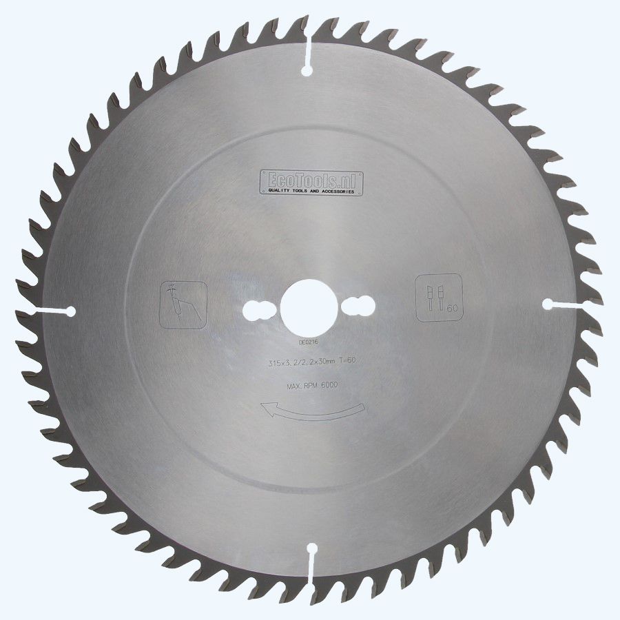 HM-zaagblad PROF 315 x 30 mm T=60 HM-zaagblad PROF 315 x 30 mm T=60