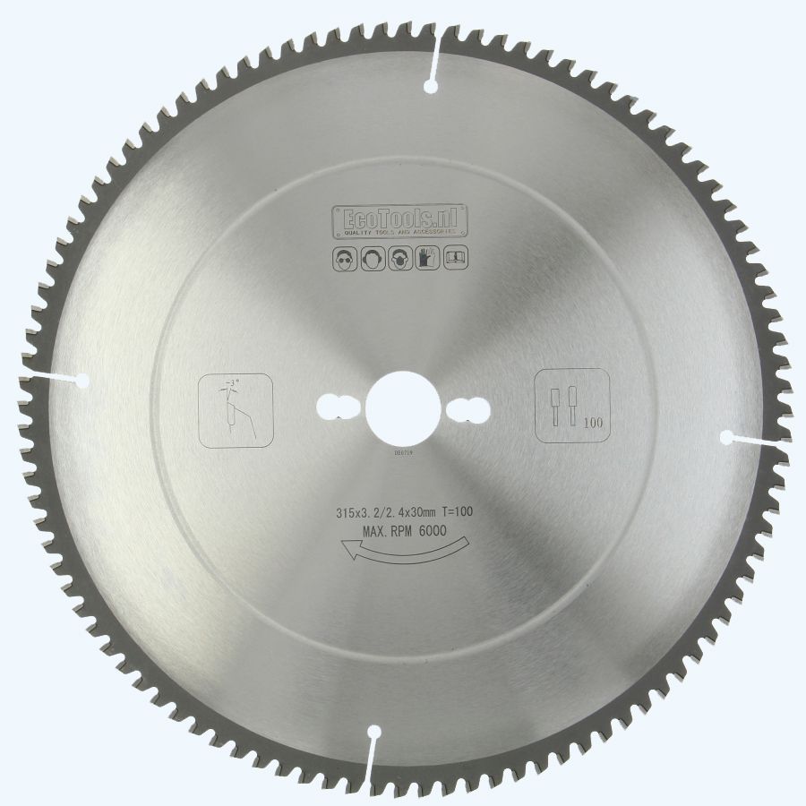HM-zaagblad 315 x 30 mm T=100 (vlak-daktand)