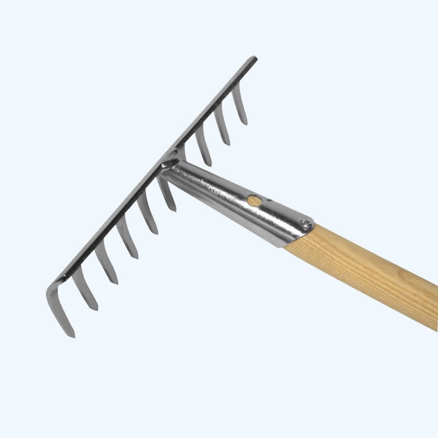 Hark verzinkt 10 tanden met essen steel 160 cm