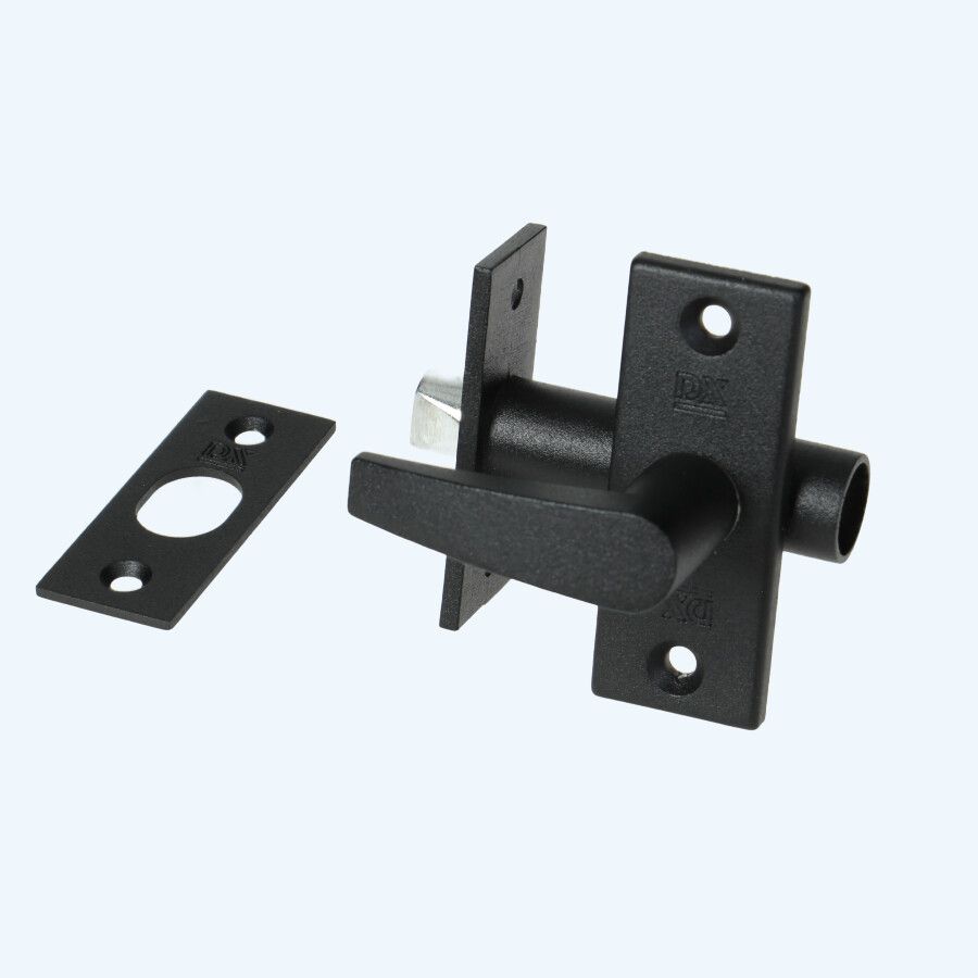Insteekgrendel met sluitplaat 55/35 zwart Insteekgrendel met sluitplaat 55/35 zwart
