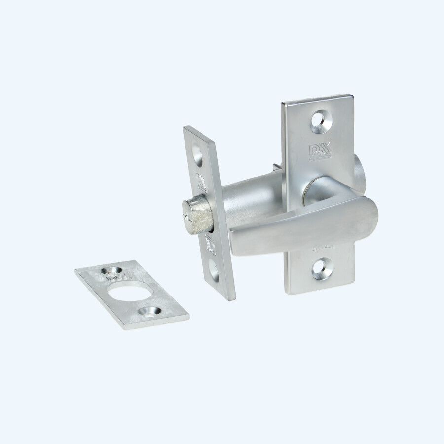 Insteekgrendel met sluitplaat 55/35 vernikkeld Insteekgrendel met sluitplaat 55/35 vernikkeld