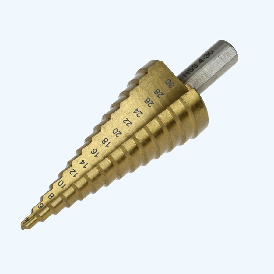 Stappenboor HSS 4-30 mm (rechte snijkanten) Eco-line