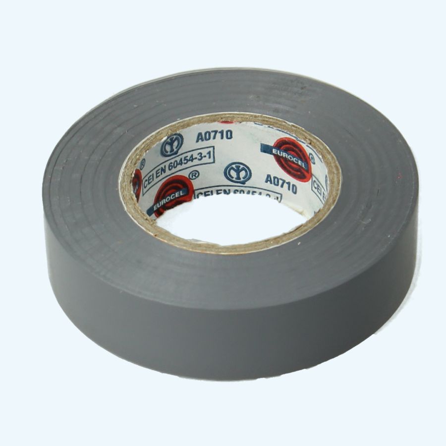 Isolatietape 19 mm x 25 meter grijs Isolatietape 19 mm x 25 meter grijs