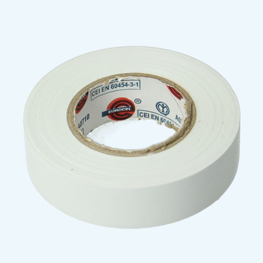 Isolatietape 19 mm x 25 meter wit Isolatietape 19 mm x 25 meter wit