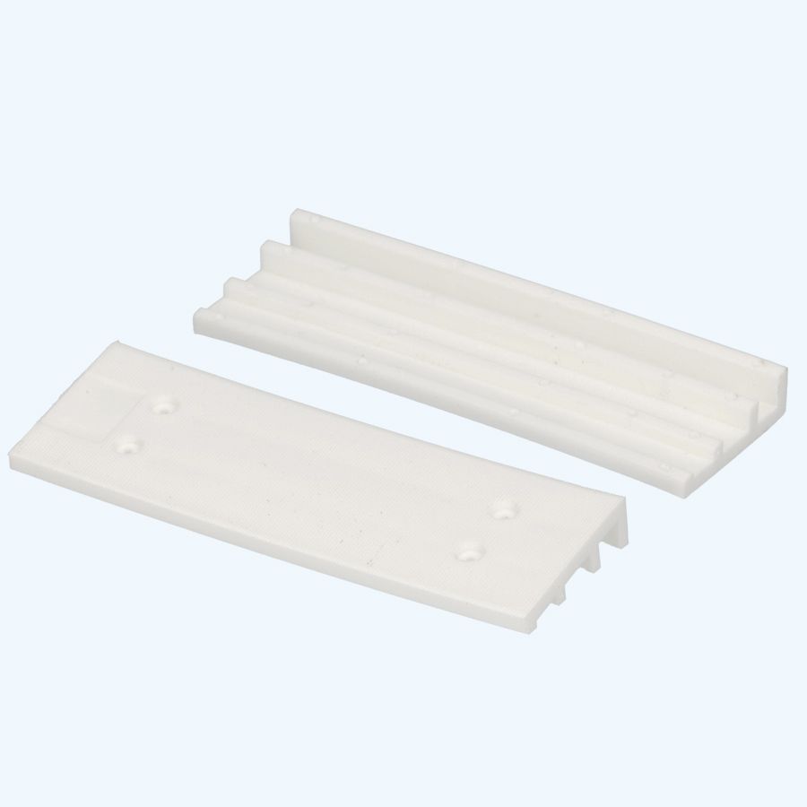 100 stuks schuine kunststof glasblokjes WIT 100x34x10/5 mm 100 stuks schuine kunststof glasblokjes WIT 100x34x10/5 mm