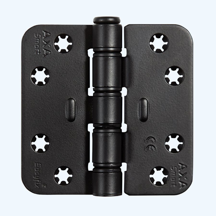 AXA Easyfix schijflagerscharnier ronde hoeken, zwart, 89 x 89 mm AXA Easyfix schijflagerscharnier ronde hoeken, zwart, 89 x 89 mm