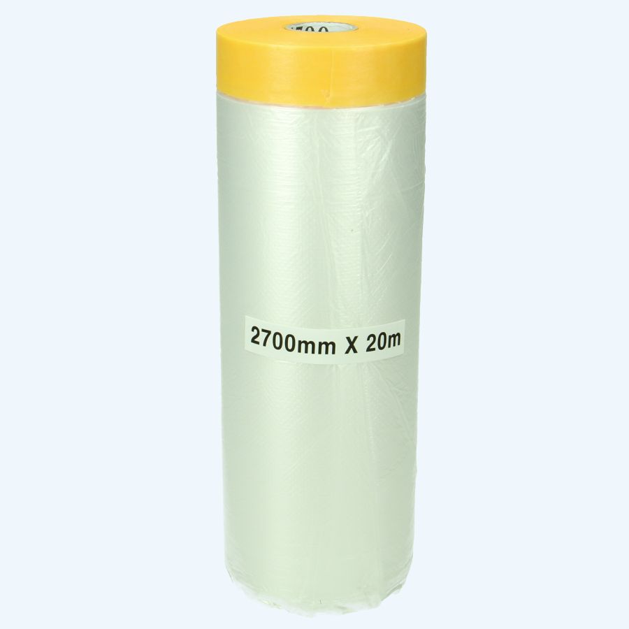 Afplaktape rijstpapier met folie 2700 mm x 20 meter Afplaktape rijstpapier met folie 2700 mm x 20 meter