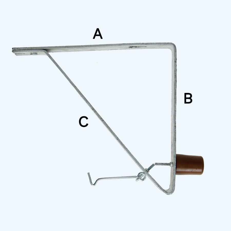 Deurvanger haaks model verzinkt compleet Deurvanger haaks model verzinkt compleet