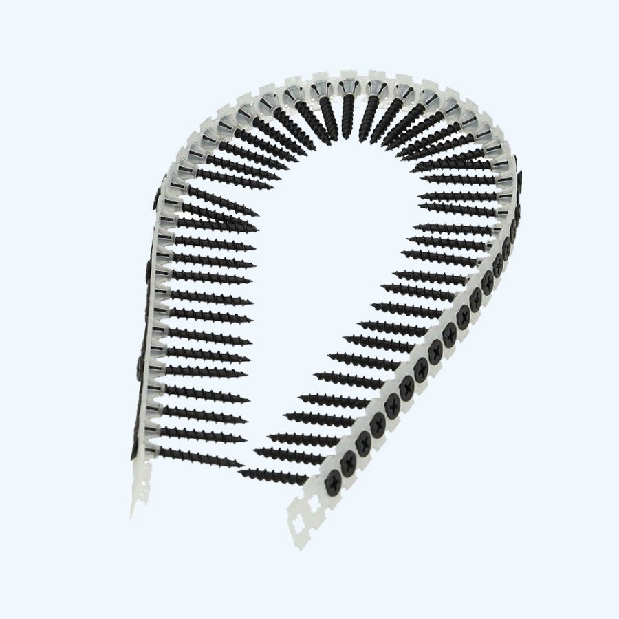 1000 stuks gipsplaatschroef op strip 3,9 x 45 mm (grove draad) 1000 stuks gipsplaatschroef op strip 3,9 x 45 mm (grove draad)