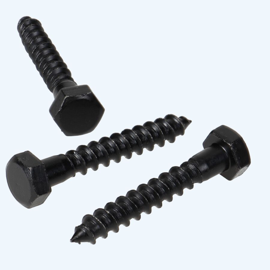 25 stuks houtdraadbout 8 x 60 mm (zwart) 25 stuks houtdraadbout 8 x 60 mm (zwart)