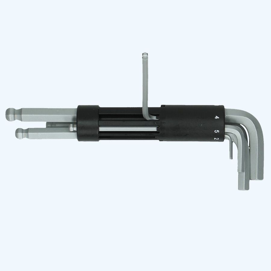 8-delige inbussleutelset in kunststof houder balkop LANG 8-delige inbussleutelset in kunststof houder balkop LANG