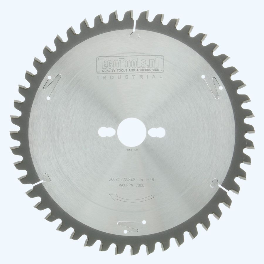 HM-afkortzaagblad Industrial 260 x 30 mm T=48 HM-afkortzaagblad Industrial 260 x 30 mm T=48