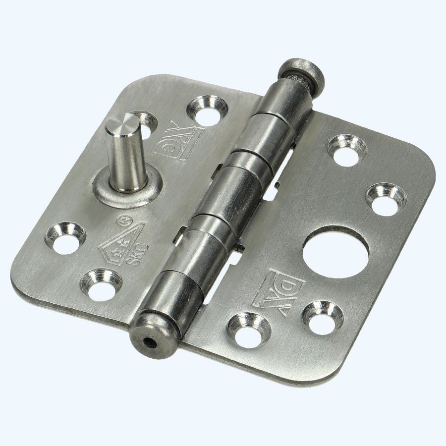 Dulimex kogellagerscharnier ronde hoeken, SKG, RVS 76 x 76 mm Dulimex kogellagerscharnier ronde hoeken, SKG, RVS 76 x 76 mm