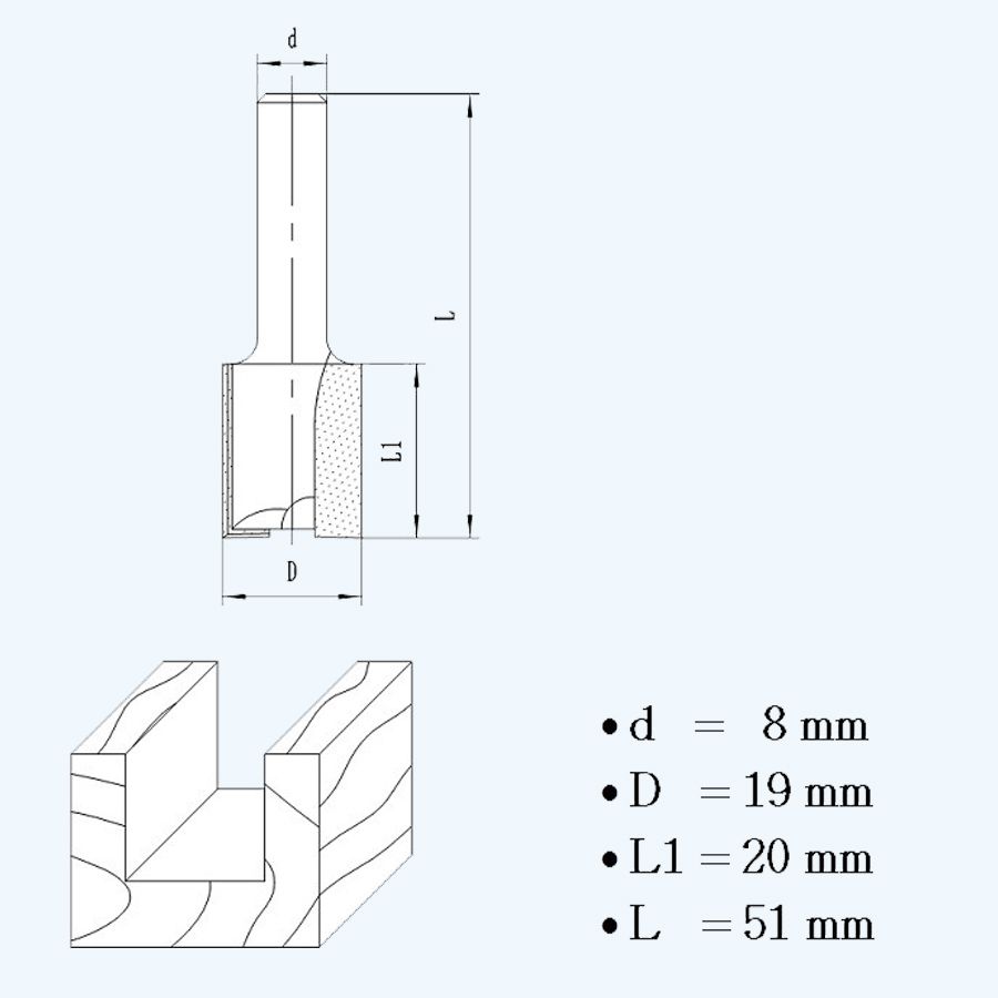 HM groeffrees 19 mm HM groeffrees 19 mm