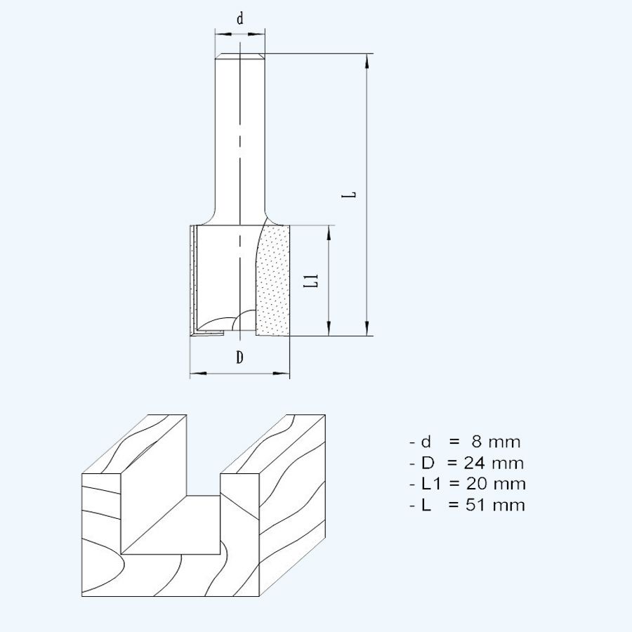 HM groeffrees 24 mm HM groeffrees 24 mm