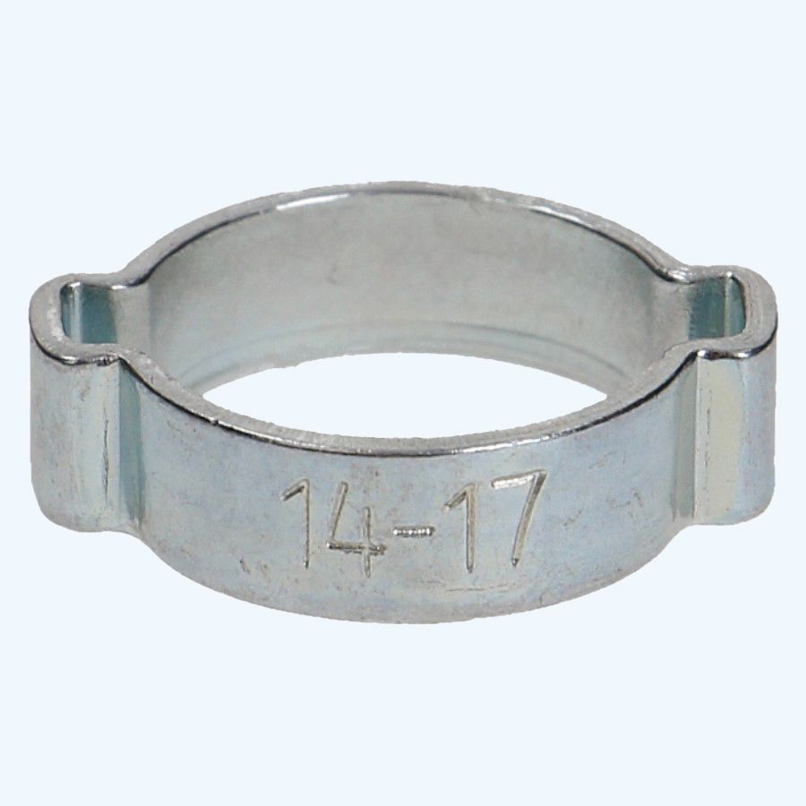 Dubbel oor slangklem 14-17 mm Dubbel oor slangklem 14-17 mm