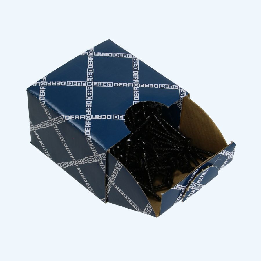 200 stuks RVS 410 potdekselschroeven zwart 4,5 x 60 mm 200 stuks RVS 410 potdekselschroeven zwart 4,5 x 60 mm